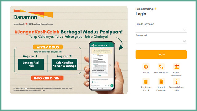 Cara Daftar Danamon Internet Banking