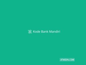 Kode Bank Mandiri